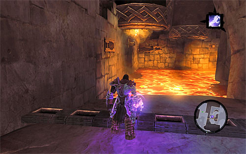 Stop the Construct at the distinctive hole in the ground, and dismount - The Scar - Reaching Gharn - Additional Locations - Darksiders II - Game Guide and Walkthrough