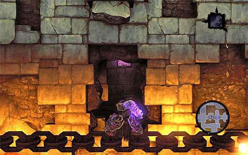 Stop more or less halfway through and face the hole in the east wall, pictured above - The Scar - Reaching Gharn - Additional Locations - Darksiders II - Game Guide and Walkthrough