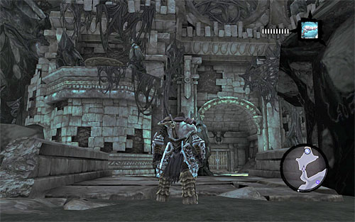 Use Death Grip to pull yourself to Ghorn every time he misses - The Scar - Reaching Gharn - Additional Locations - Darksiders II - Game Guide and Walkthrough