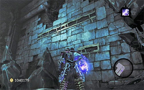 Open the door and move forth, past a gap in the floor - Shattered Forge - Additional Locations - Darksiders II - Game Guide and Walkthrough