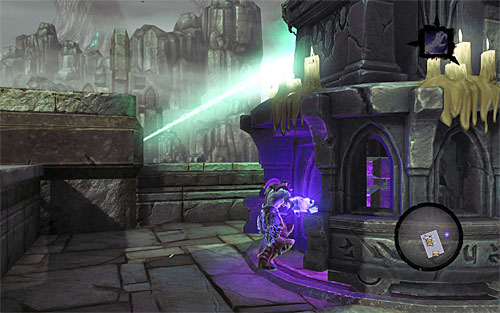 Your goal is the balcony that holds the statue with the active lantern on it - The Breach - Exploring the ruins - Additional Locations - Darksiders II - Game Guide and Walkthrough