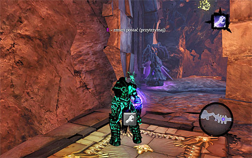 Stand by the newly closed gate (screenshot 1) and activate Soul Splitter - Sentinel's Gaze - Exploring Boneriven - Additional Locations - Darksiders II - Game Guide and Walkthrough