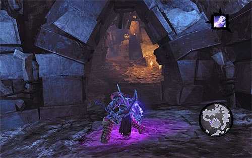 Go straight ahead, all the while eliminating Scarabs - Sentinel's Gaze - Exploring Boneriven - Additional Locations - Darksiders II - Game Guide and Walkthrough