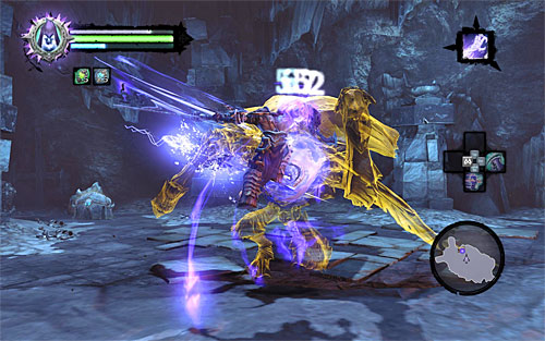 You must have already fought an Undead Scarab Hulk in the course of the main campaign, so I'll only remind you to avoid the upper legs and the shock waves - Sentinel's Gaze - Exploring Boneriven - Additional Locations - Darksiders II - Game Guide and Walkthrough