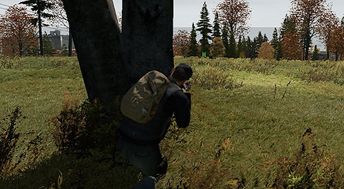 Leaning out from covers ([Q] and [E] when standing on crouching) may be an invaluable help when fighting other players - Avoiding enemy fire - PVP, interacting with other players - DayZ - Game Guide and Walkthrough