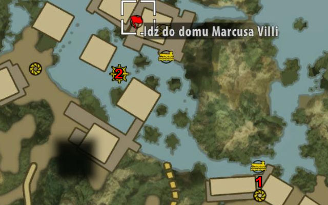 House of Marcus Villa is far on north-west in Mataka Village (point 2 on the map) - Go to the house of Marcus Villa - Chapter 3 - Meeting Locals - Dead Island Riptide - Game Guide and Walkthrough