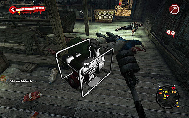 Open main exit door in Jimmys Workshop (hold Action key) and search area for some additional zombies, which may appear here - Bring pump - Chapter 5 - Pump Action - Dead Island Riptide - Game Guide and Walkthrough