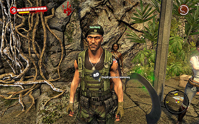 Return to where the rest of survivors is and spare some time for weapons and supplies - Talk with Sam Hardy - Chapter 7 - The Crossing - Dead Island Riptide - Game Guide and Walkthrough
