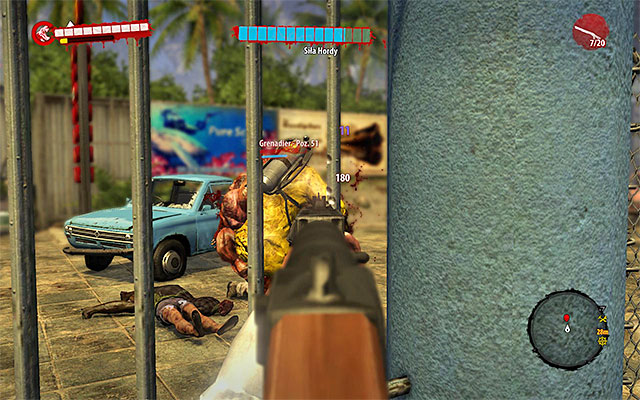 You should fight mostly with Infested and Crazy Infested, but look also for a single Grenadier - Survive until the arrival of ferry - Chapter 7 - Terminal Siege - Dead Island Riptide - Game Guide and Walkthrough