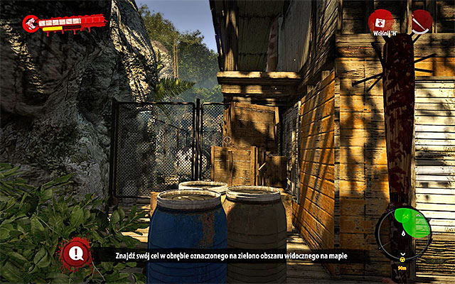 Search the eastern wall of the mentioned above building and climb up onto wooden balcony - Electrifying - Side missions - Jungle - Dead Island Riptide - Game Guide and Walkthrough