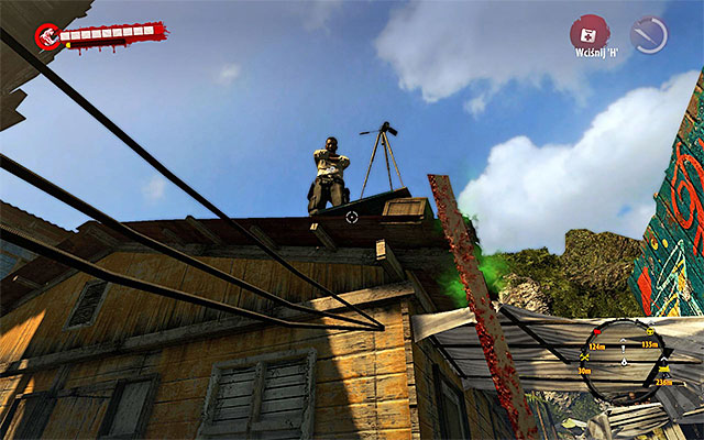 Dave is standing on the roof and to get there, use a ladder - On the Set - Side missions - Jungle - Dead Island Riptide - Game Guide and Walkthrough