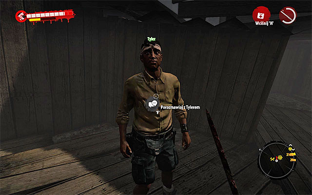 When you eliminate all zombies, get onto the higher level of building and talk with Tyler who thanks you and give lot of cash - Rescue Tyler - Side missions - Jungle - Dead Island Riptide - Game Guide and Walkthrough