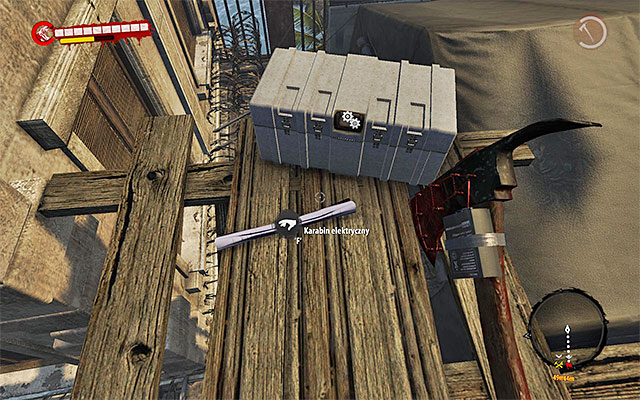 Find a scaffold at one of tents and use a ladder to get onto it - Modifications - Henderson (1) - Secrets - Dead Island Riptide - Game Guide and Walkthrough