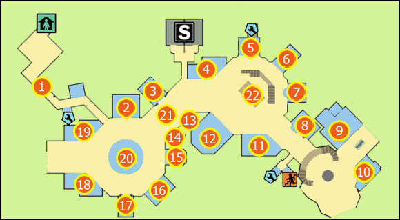 1 - M1: Royal Flush Plaza - 1st floor - Maps - Dead Rising 2 - Game Guide and Walkthrough