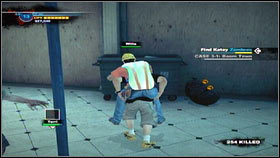 Jump there using the crates [1] and take both ladies to a safe place - Case 3 - p. 1 - Side missions - Dead Rising 2 - Game Guide and Walkthrough