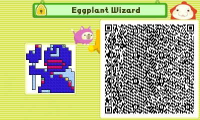 Pushmo / PullBlox QR Code - Eggplant Wizard (Kid Icarus)