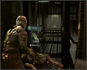 When the elevator door opens aim at the necromorph lying on the ground - it only pretends to be dead - New Arrivals Part 3 - Chapter 01: New Arrivals - Dead Space - Game Guide and Walkthrough