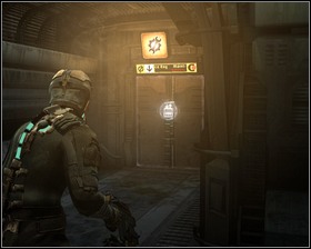 Go down the corridor, turn right and use the elevator to reach the Maintenance Bay - New Arrivals Part 3 - Chapter 01: New Arrivals - Dead Space - Game Guide and Walkthrough