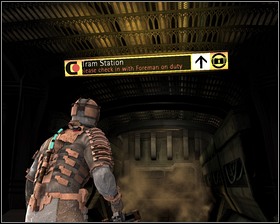 Going through the door straight ahead you will reach the control room and from there youll need to head to the tram which will take you to the next chapter - Course Correction Part 2 - Chapter 03: Course Correction - Dead Space - Game Guide and Walkthrough