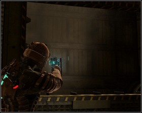 Youll encounter another necromorph here, but you neither can reach it with a gun nor jump to the wall its sitting on - Environmental Hazard Part 4 - Chapter 06: Environmental Hazard - Dead Space - Game Guide and Walkthrough