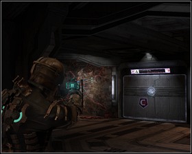 When youll reach the room with the Save station dont rush to save the game, but take down the necromorphs attached to the walls first - Search and rescue Part 1 - Chapter 08: Search and rescue - Dead Space - Game Guide and Walkthrough
