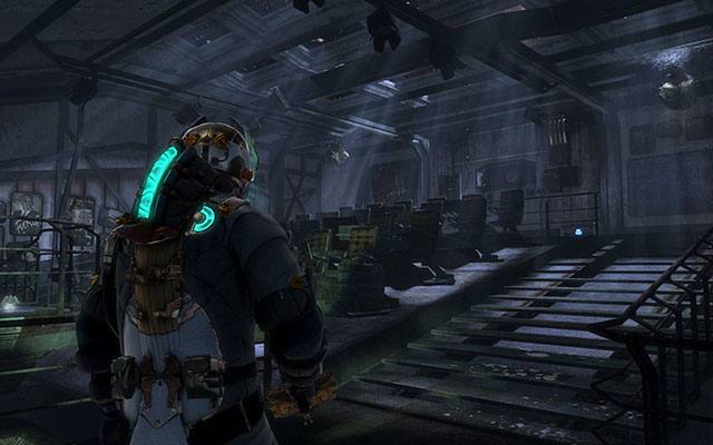 You'll find yourself in a room looking like a small theater - Reach the command saucer - 3: The Lost Flotilla - Dead Space 3 - Game Guide and Walkthrough