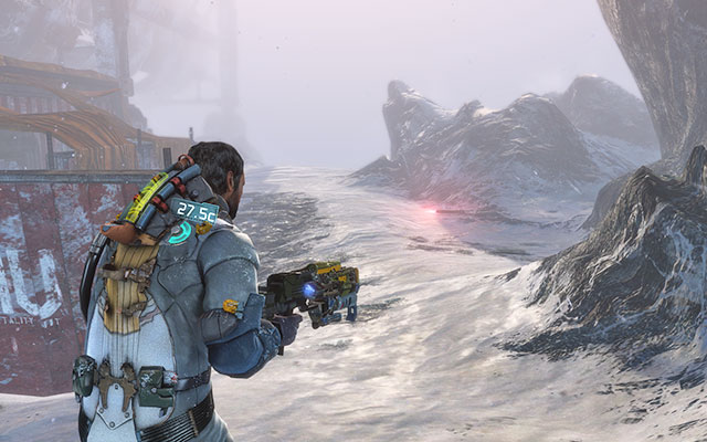 Move ahead carefully - you should encounter a chamber surrounded by red plates, inside which you can get warm - Search for survivors - 8: Off the Grid - Dead Space 3 - Game Guide and Walkthrough