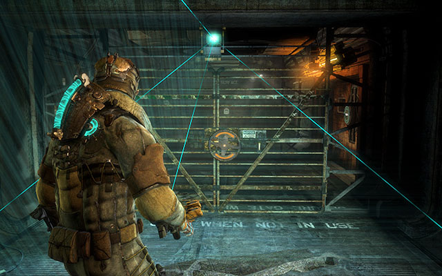 Once you get a new suit, you'll be able to get to the previously inaccessible places, because of scanners blocking passages for people who do not wear proper suits - Find Ellie and her crew - 9: Onward - Dead Space 3 - Game Guide and Walkthrough