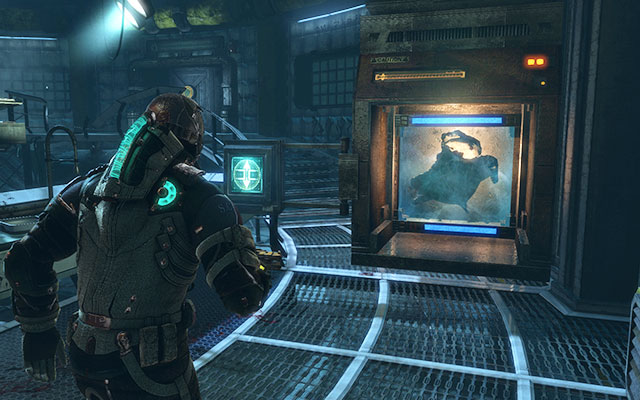 Use kinesis to pick up this part and move it to the other side of the room, to a special cataloging system - Collect the Rosetta samples - Biology sector - 14: Everything Has Its Place - Dead Space 3 - Game Guide and Walkthrough