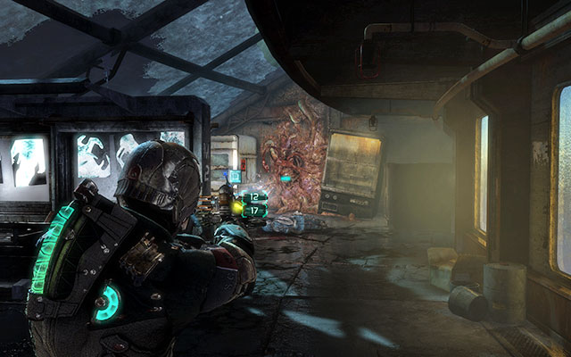 Wait until the door gets unlocked and follow the cleared corridor to the unlocked door on the right, more or less in the middle of the corridor - Collect the Rosetta samples - Biology sector - 14: Everything Has Its Place - Dead Space 3 - Game Guide and Walkthrough