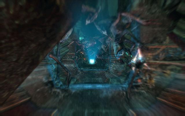 After extermination of enemies, run around the Marker and leave the room through the next gate - a code is written on the ground - Align the Power Array - 18: Kill or Be Killed - Dead Space 3 - Game Guide and Walkthrough