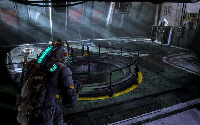 Go through the next doors until you get to the room with a ladder in its center - Explore the Greely - Side missions: C.M.S. Greely - Dead Space 3 - Game Guide and Walkthrough