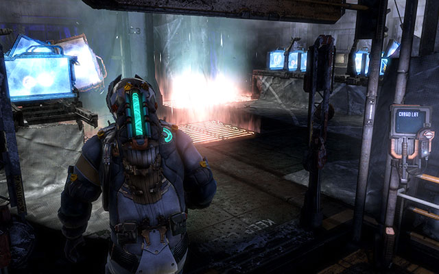 Run forwards, until you get to the cargo elevator - ride it up - Download the encryption codes - Side missions: C.M.S. Greely - Dead Space 3 - Game Guide and Walkthrough