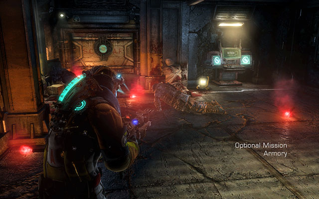 After preparations for the mission, head to the elevator - Protect the Armory munitions - Side missions: Armory - Dead Space 3 - Game Guide and Walkthrough