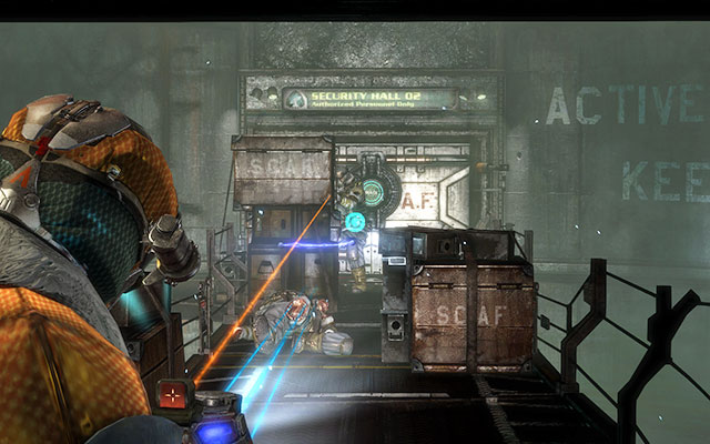 There are several Unitologists on the bridge - use crates as covers and get rid of opponents - Collect the munitions cache - Side missions: Armory - Dead Space 3 - Game Guide and Walkthrough