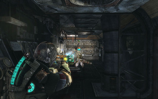 In the further part of the corridor you'll find several crates and lockers and a suit kiosk - Scavenge the 163rd Reaper Barracks - Side missions: Reaper Barracks - Dead Space 3 - Game Guide and Walkthrough