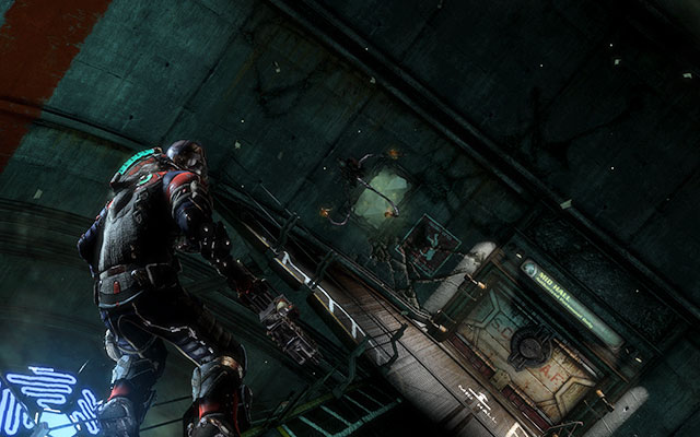 There is another silo waiting for you - enter the zero-gravity and this time fly up, watching out for laser and also for Necromorphs which will start appearing on walls after a while - Investigate Artifact Storage - Side missions: Artifact Storage - Dead Space 3 - Game Guide and Walkthrough