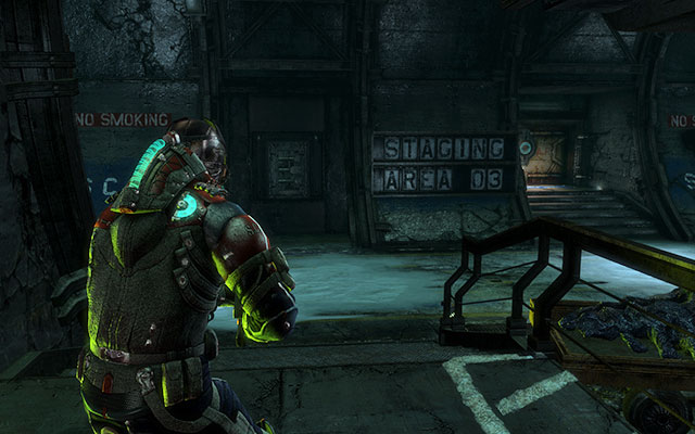 The elevator which takes you to the part of the facility, where you'll find the side mission, can be activated by bypassing the security in power box - Investigate Artifact Storage - Side missions: Artifact Storage - Dead Space 3 - Game Guide and Walkthrough