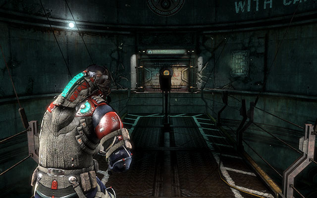 After riding the elevator down, you'll walk through the first corridor, getting rid of Necromorph who will appear here, until you get to the silo with a moving catwalk - Investigate Carver's vision - Co-op missions: Marker Containment - Dead Space 3 - Game Guide and Walkthrough