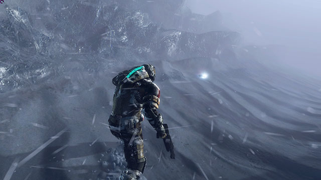 Right after starting the game, turn to the left and move along the hill until you come across the artifact - Prologue - Secrets - Dead Space 3 - Game Guide and Walkthrough