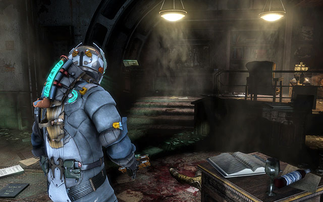 In the admiral's quarters, on the crate, after climbing up the stairs - Chapter 4 - p. 1 - Secrets - Dead Space 3 - Game Guide and Walkthrough