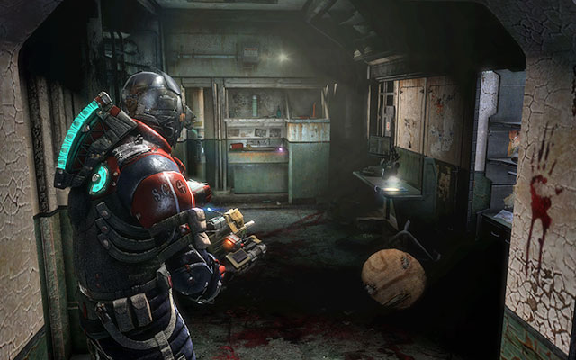 Inside the storage, next to the interface - Chapter 4 - p. 2 - Secrets - Dead Space 3 - Game Guide and Walkthrough