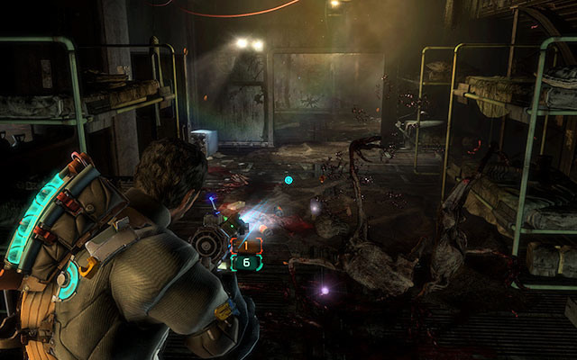 After walking past the large gate, initially inaccessible, you'll get to the room with a generator - Chapter 8 - Secrets - Dead Space 3 - Game Guide and Walkthrough