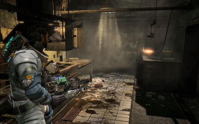 In the kitchen to the right, on one of the tabletops - Chapter 9 - Secrets - Dead Space 3 - Game Guide and Walkthrough