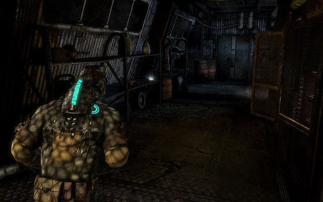 After you take the lift down, run straight ahead towards the door to the right - Open it by hacking into the panel - Chapter 9 - Secrets - Dead Space 3 - Game Guide and Walkthrough