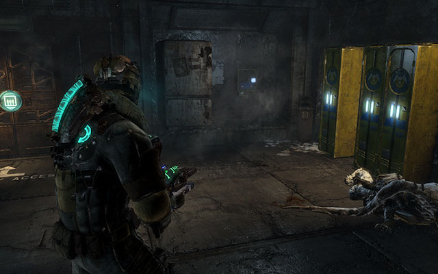 On your way back, after you leave the lift, on the wall near the lockers - Chapter 9 - Secrets - Dead Space 3 - Game Guide and Walkthrough