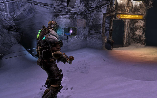 To the left of the entrance to the large hall with the drill - Chapter 10 - Secrets - Dead Space 3 - Game Guide and Walkthrough