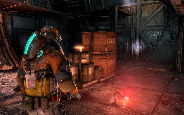 On crates, next to the cargo elevator, at the place where you obtain the access key - Chapter 11 - p. 1 - Secrets - Dead Space 3 - Game Guide and Walkthrough