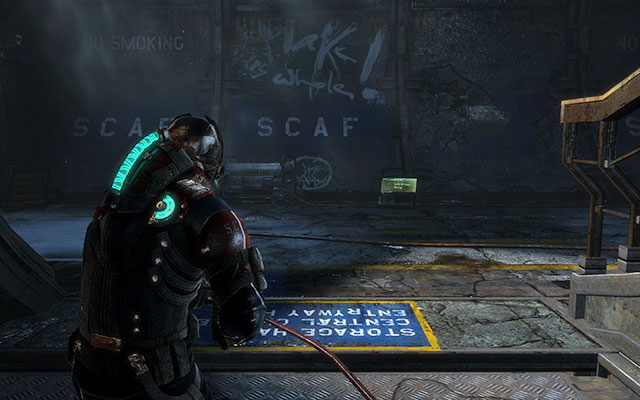 On the ground, in the larger port of the corridor with lockers - Chapter 11 - p. 2 - Secrets - Dead Space 3 - Game Guide and Walkthrough