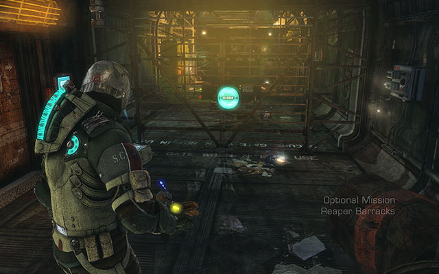 On the ground in front of the grates, at the beginning of the mission - Chapter 14 - p. 1 - Secrets - Dead Space 3 - Game Guide and Walkthrough